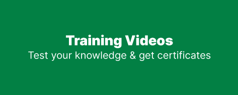 Free online training videos with questionnaires and certificates on completion. 