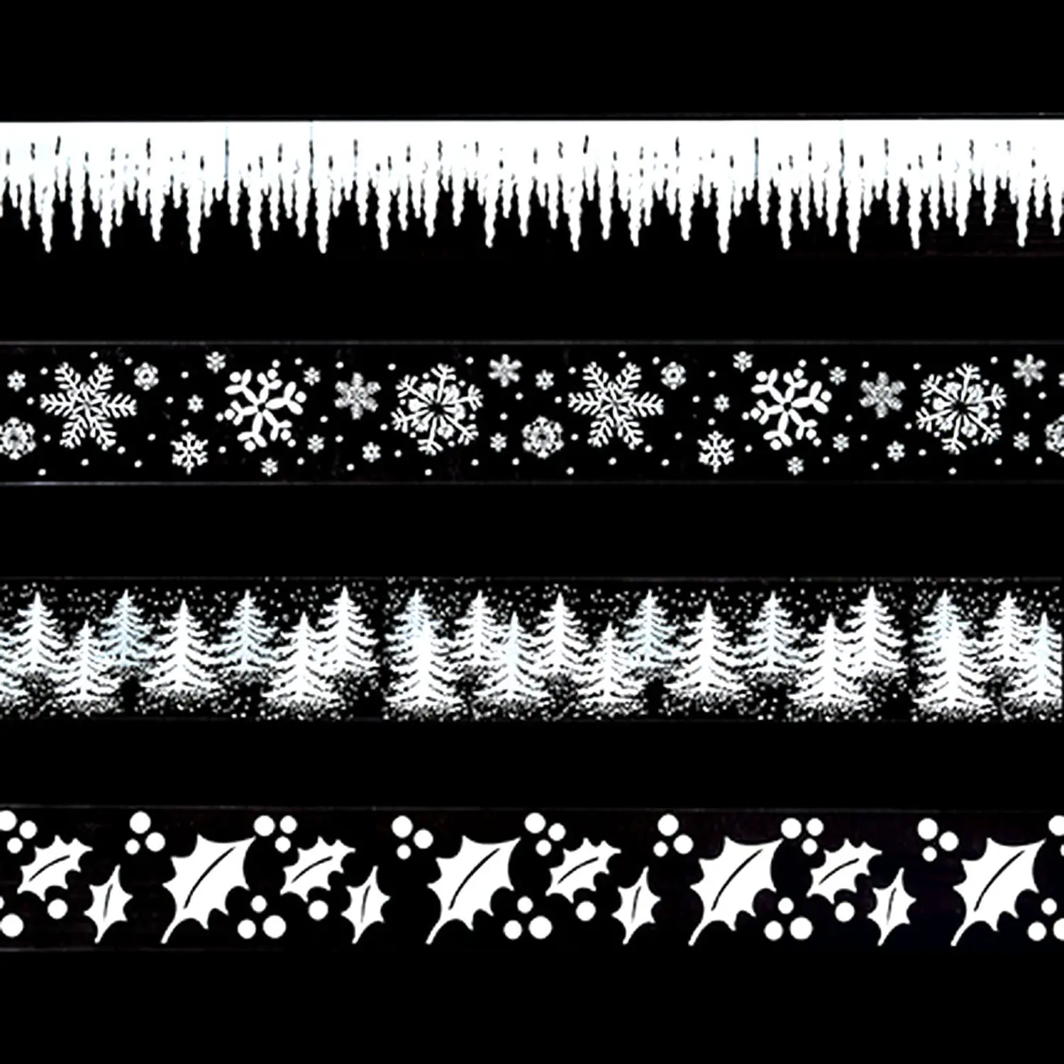 Christmas Border Sticker On A Roll 2m