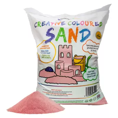 Coloured Play Sand 15kg - Colour: Pink