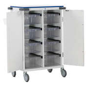Lockable Original Packaging Compatible 32 Resident Capacity Trolley