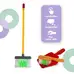 Broom and Dustpan Play Set 3 Pieces