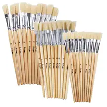 Artyom Hog Flat Brushes Chubby Handle Size 8/10/14 30 Pack
