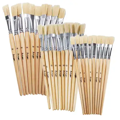 Artyom Hog Short Flat Brushes 30 Pack