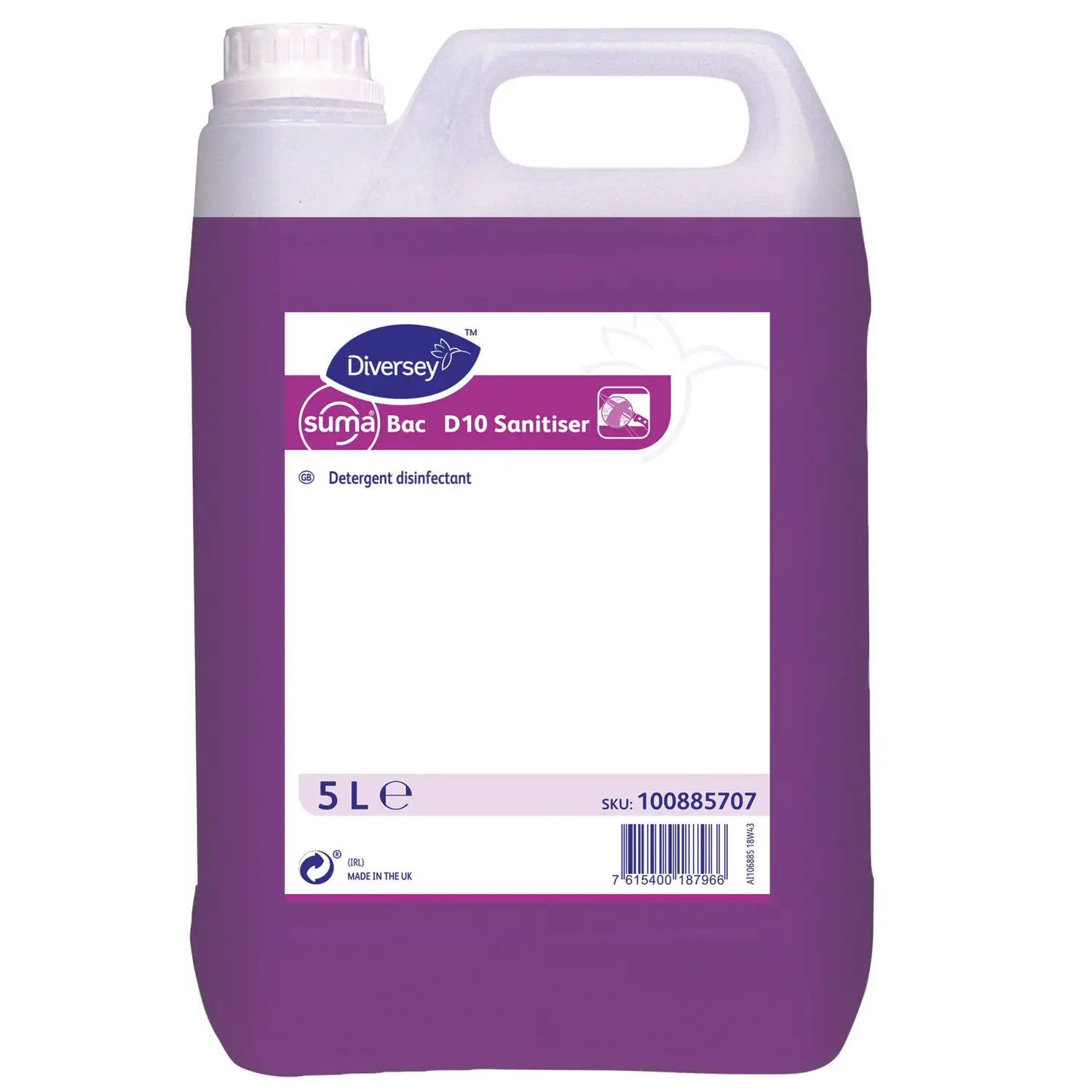 Suma Bac D10 Sanitiser 5 Litre 2 Pack G3p50