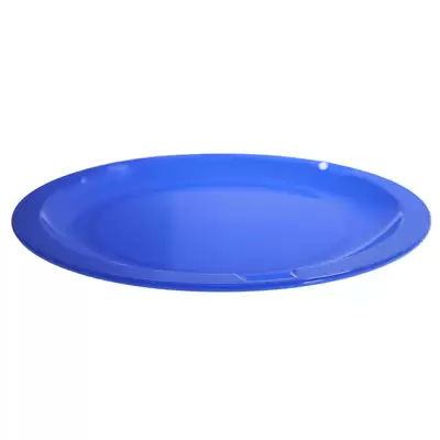 Swixz Polycarbonate Narrow Rimmed Dinner Plates 230mm 12 Pack - Colour: Blue