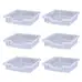 Shallow Storage Trays 75mm 6 Pack