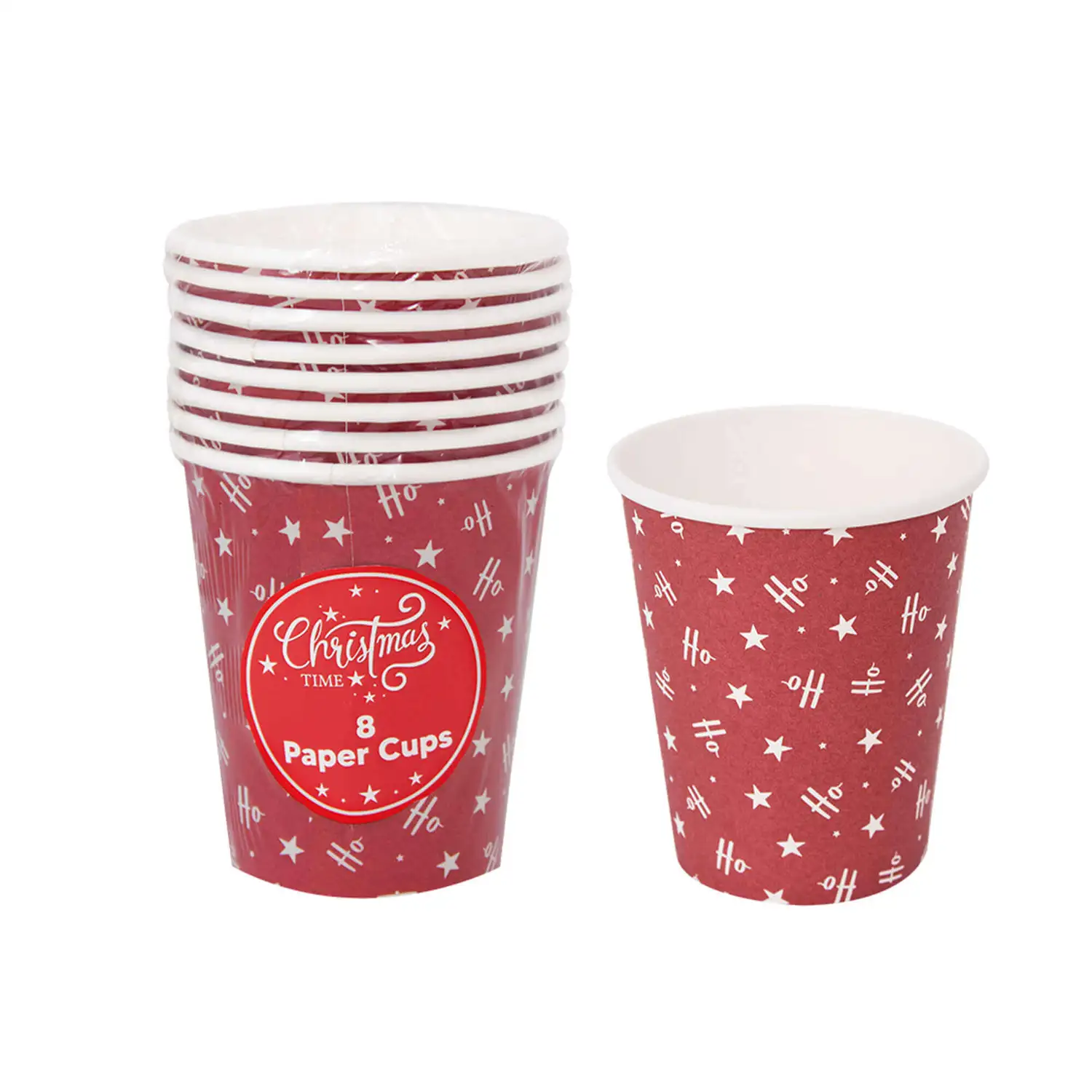 Christmas Ho Ho Ho Paper Cups 8 Pack