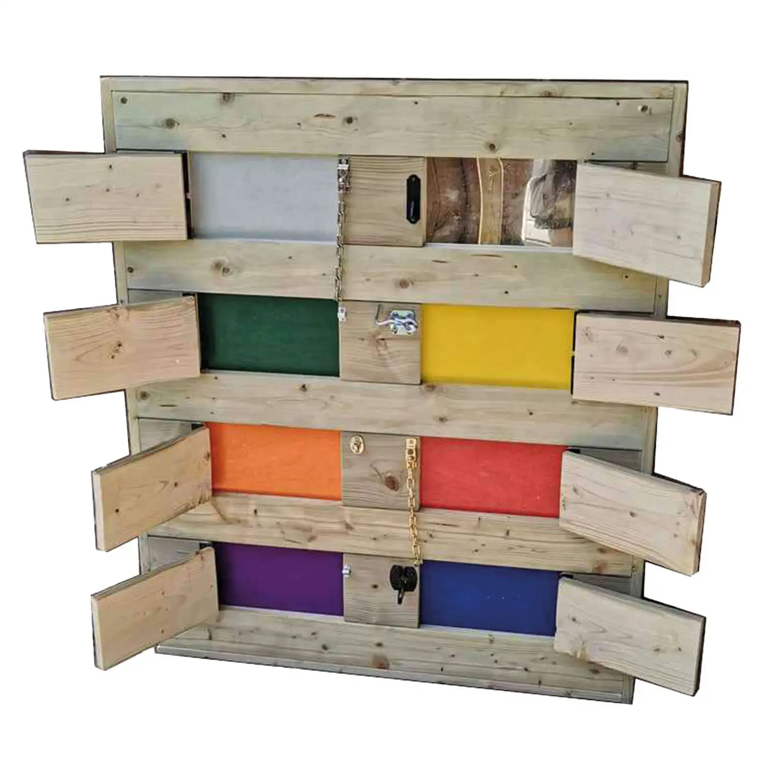 Wooden Latch Activity Wall