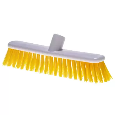 Soclean Stiff Broom Head 12" - Colour: Yellow