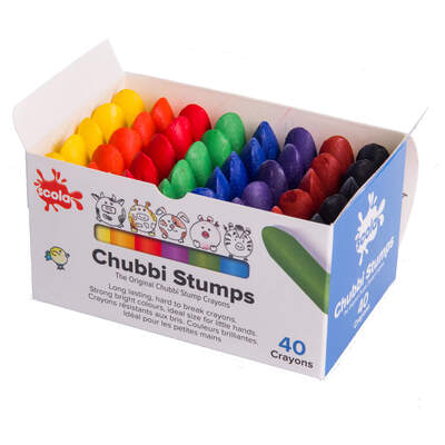 Chubbi Stumps Crayons 8 Assorted Colours x 40