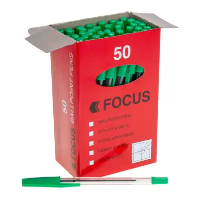 Medium Ballpoint Pen 50 Pack - Colour: Green