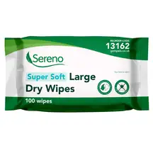 Sereno Super Soft Large Dry Wipes 100 Pack