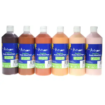 Artyom Premium Ready Mixed Paint Skin Tones Assorted 500ml 6 Pack G2p100
