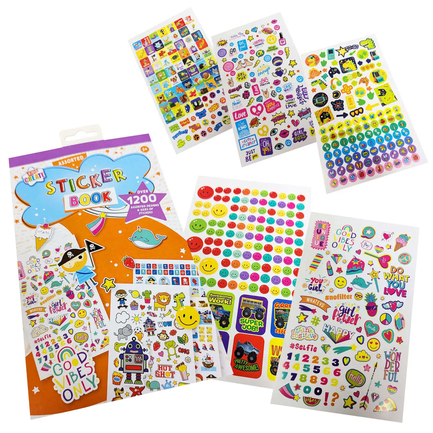 Sticker Book Assorted 1200 Pack