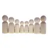 Assorted Wooden Family Figures 8 Pack