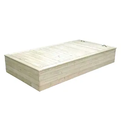 Wooden Sand Pit With Lid and Waterproof Cover