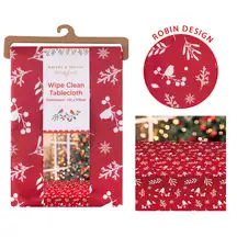 Christmas Robin Wipe Clean Tablecloth