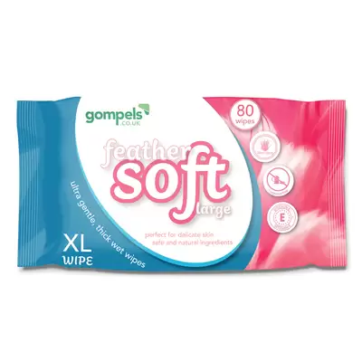 Gompels Feather Soft XL Wet Wipes 80 Pack