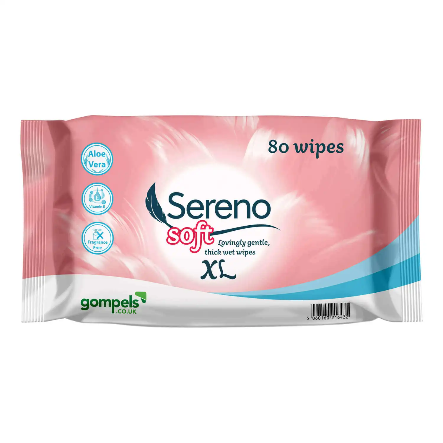 Sereno Soft XL Wet Wipes 80 Pack G2p100