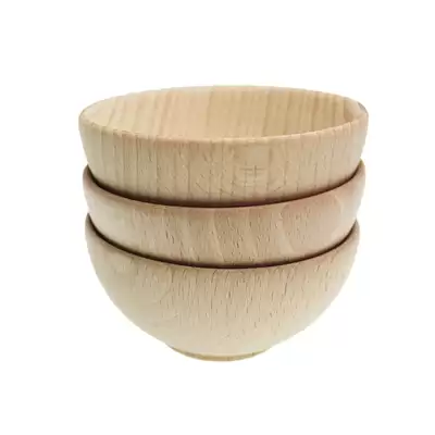 Wooden Bowl 92mm 3 Pack