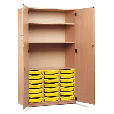Lockable Storage Cupboard With 21 Drawers