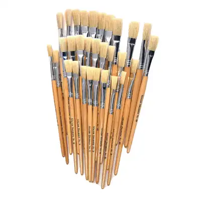 Hog Short Flat Brushes 30 Pack G1p100