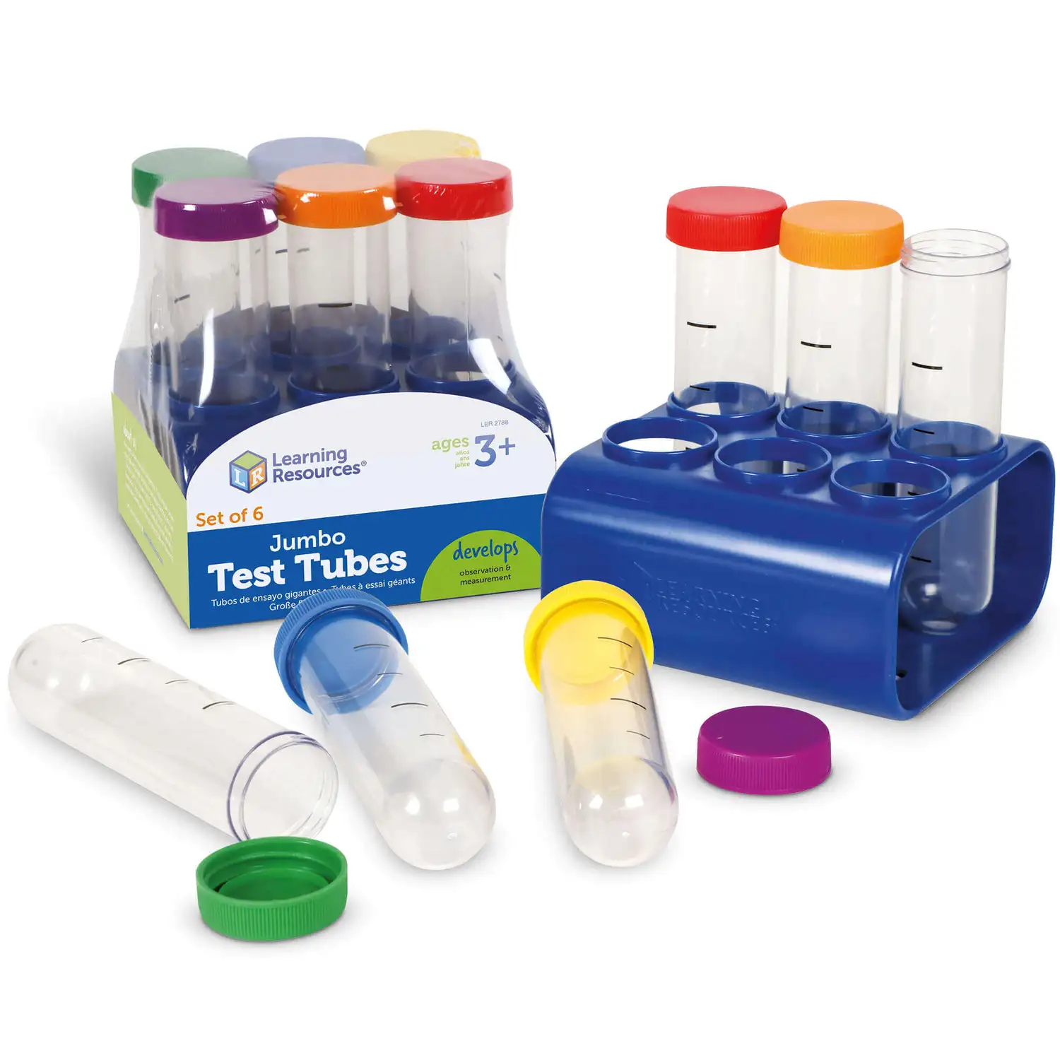 Jumbo Test Tubes 6 Pack With Stand