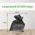 Soclean Black Bin Bags Medium Strength 200 Pack