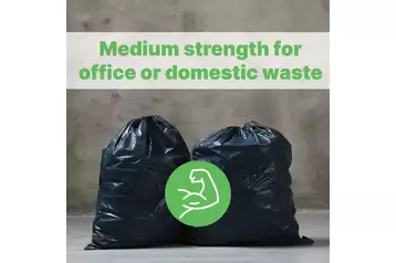 Garbage Bags/Dustbin Bags/Trash Bags - Pack of 5, Black