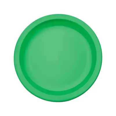 Harfield Polycarbonate Narrow Rimmed Plates 230mm 10 Pack - Colour: Green