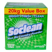 Soclean Non Bio Laundry Powder 20kg