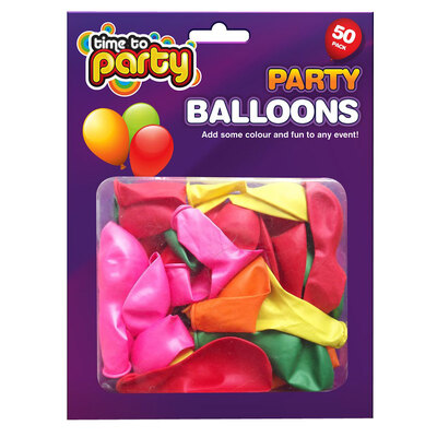 Balloons Assorted 50 Pack