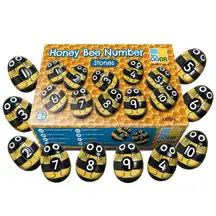 Honey Bee Number Stones 20 Pack