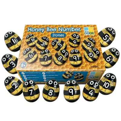 Honey Bee Number Stones 20 Pack
