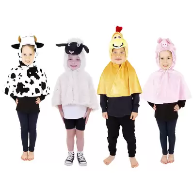 Farmyard Capes Assorted 4 Pack