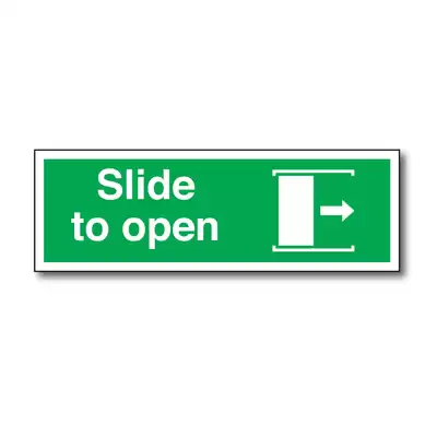 Safety Signs Vinyl - Type: Slide To Open