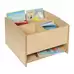 Low Level 4 Compartment Kinderbox With Shelf & Castors Maple