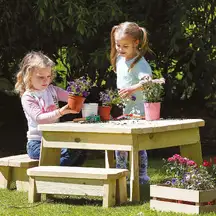 Square Table and Bench Set Pre School