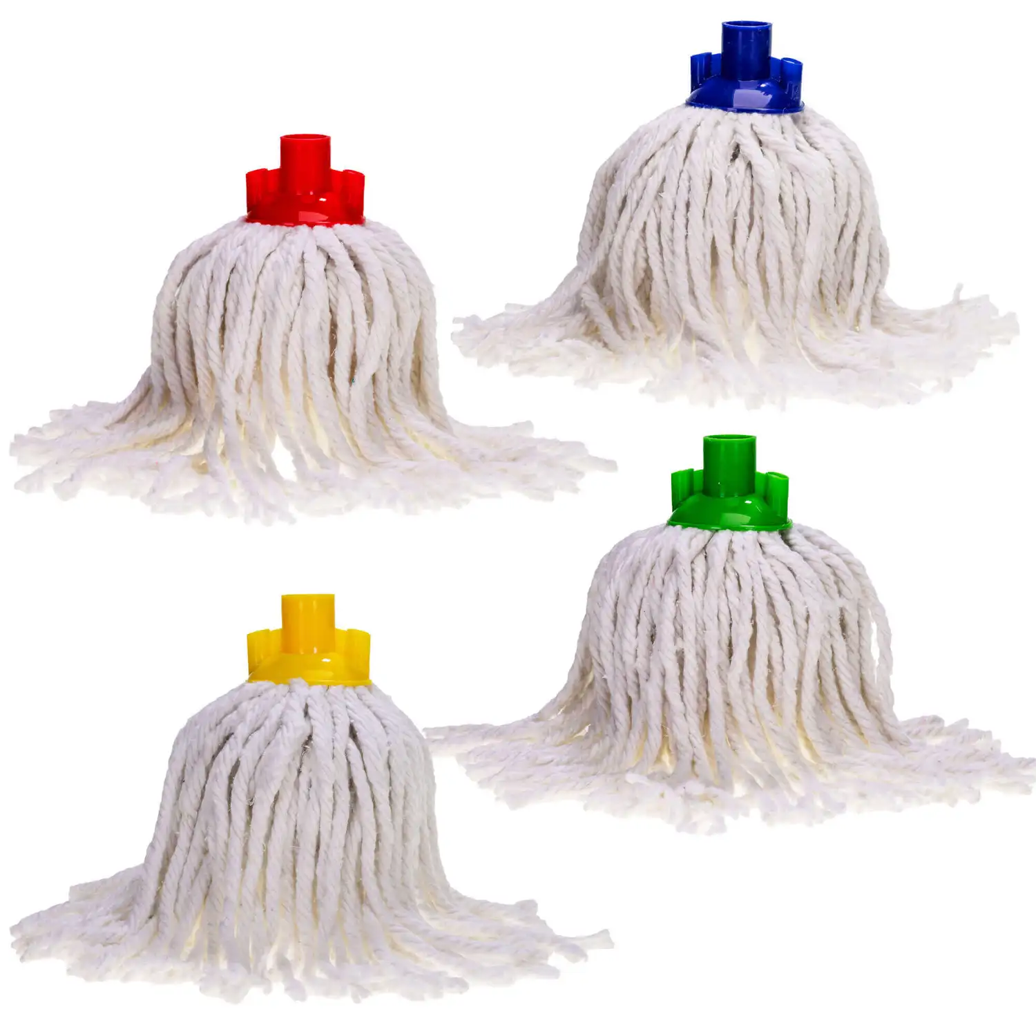Soclean Cotton Twine Mop Heads Assorted 4 Pack G3p75