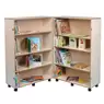 Hinged 4 Shelf Bookcase Maple