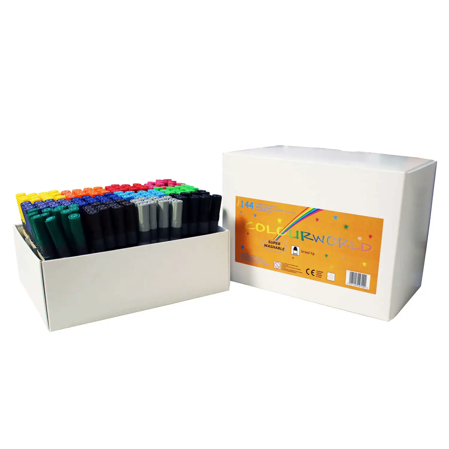 Colouring Pens Chunky Broad Tip Assorted 144 Class Pack G2p100