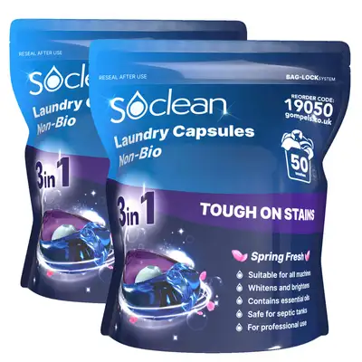 Soclean Non Bio Laundry Capsules 100 Pack