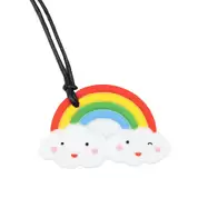 Sensory Chew Pendant Necklace Rainbow
