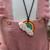 Sensory Chew Pendant Necklace Rainbow