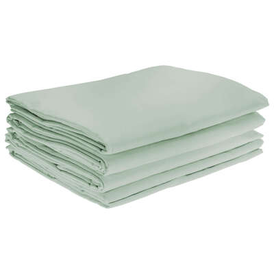 Fire Retardant Bedding Set Pale Green - Type: Single Flat Sheet 4 Pack