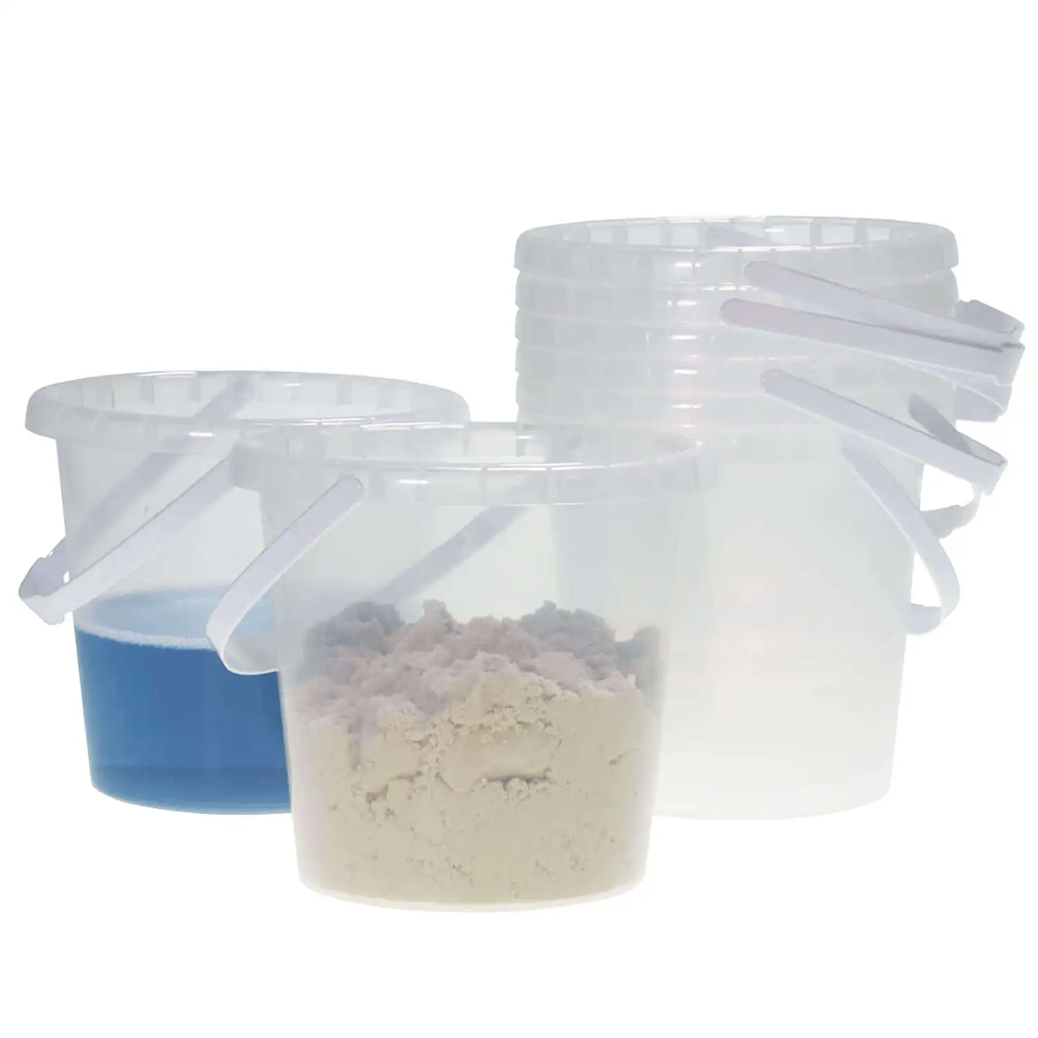 Water/Play Sand Buckets Clear 8 Pack G2p100