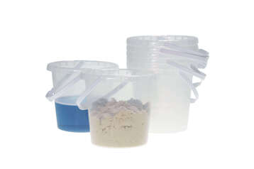 clear sand buckets