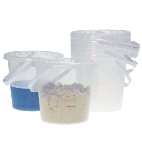 Water/Sand Buckets Clear 8 Pk Gompels HealthCare Wholesale Supplies