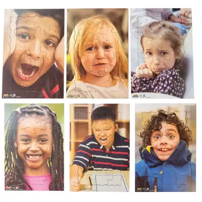Emotions Puzzles 12 Piece 6 Pack