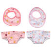 Doll's Bibs and Nappies Patterned 4 Pack